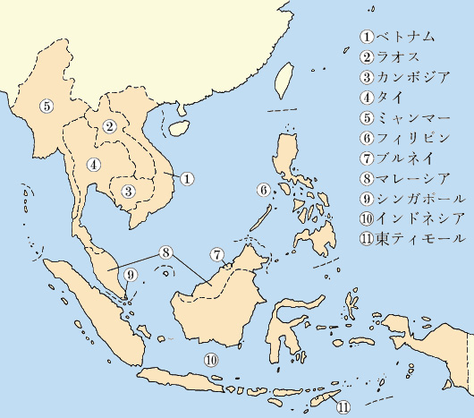 東南アジアの国々